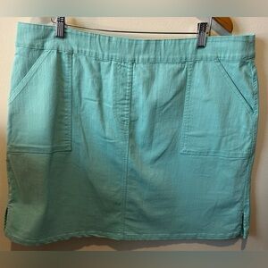 Ruby Rd. Teal Denim Skort size 16 W